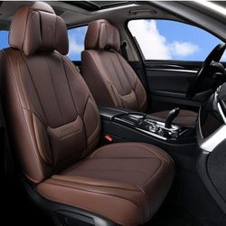 Real Leather Mocha Brown Seat Covers For Car, SUV Or Truck