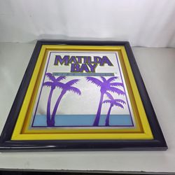 Vintage 1980s Matilda Bay Wine Cooler 16X 19" Framed Mirror Sign.