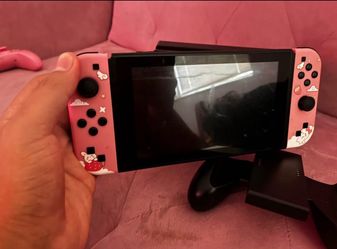 Nintendo Switch 32GB Bundle with Pink Controllers, Dock & Accessories