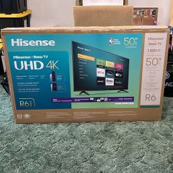 New In Box Hisense 50" Class R6 Series 4K UHD Roku Smart TV 