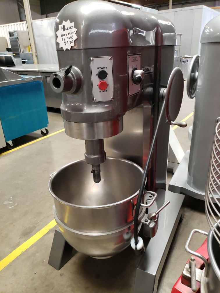 Used Hobart 60 Quart Mixer With Bowl And 2 Tools, 3 Phase, 1 HP, 208 Volt
