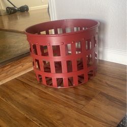 Red Metal Basket 