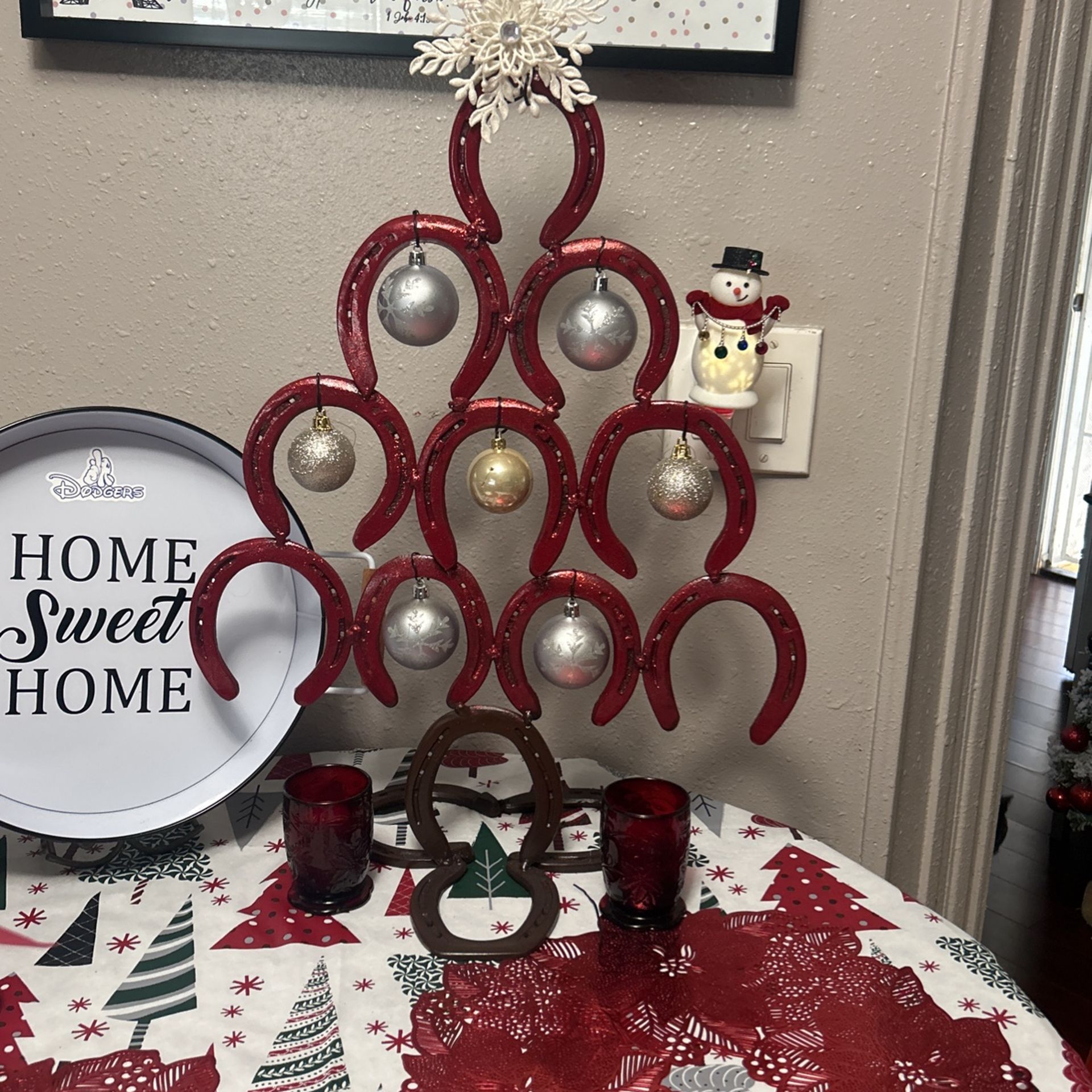 Handmade Horseshoe Christmas Tree $60.