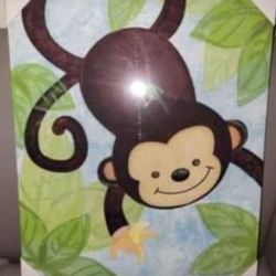 Monkey & Lion Paintings on Canvas, NEW & Sealed