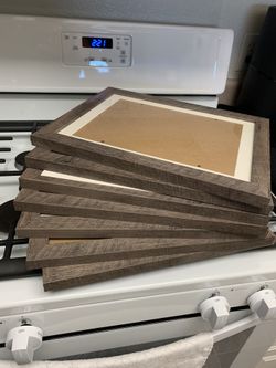 8 Rustic Brown/grey Pictures Frames- $50