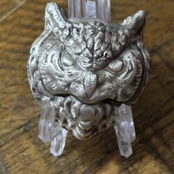 .999 Silver 2.5 Oz Poured Owl Head 
