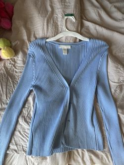 Blue Button Up Cardigan