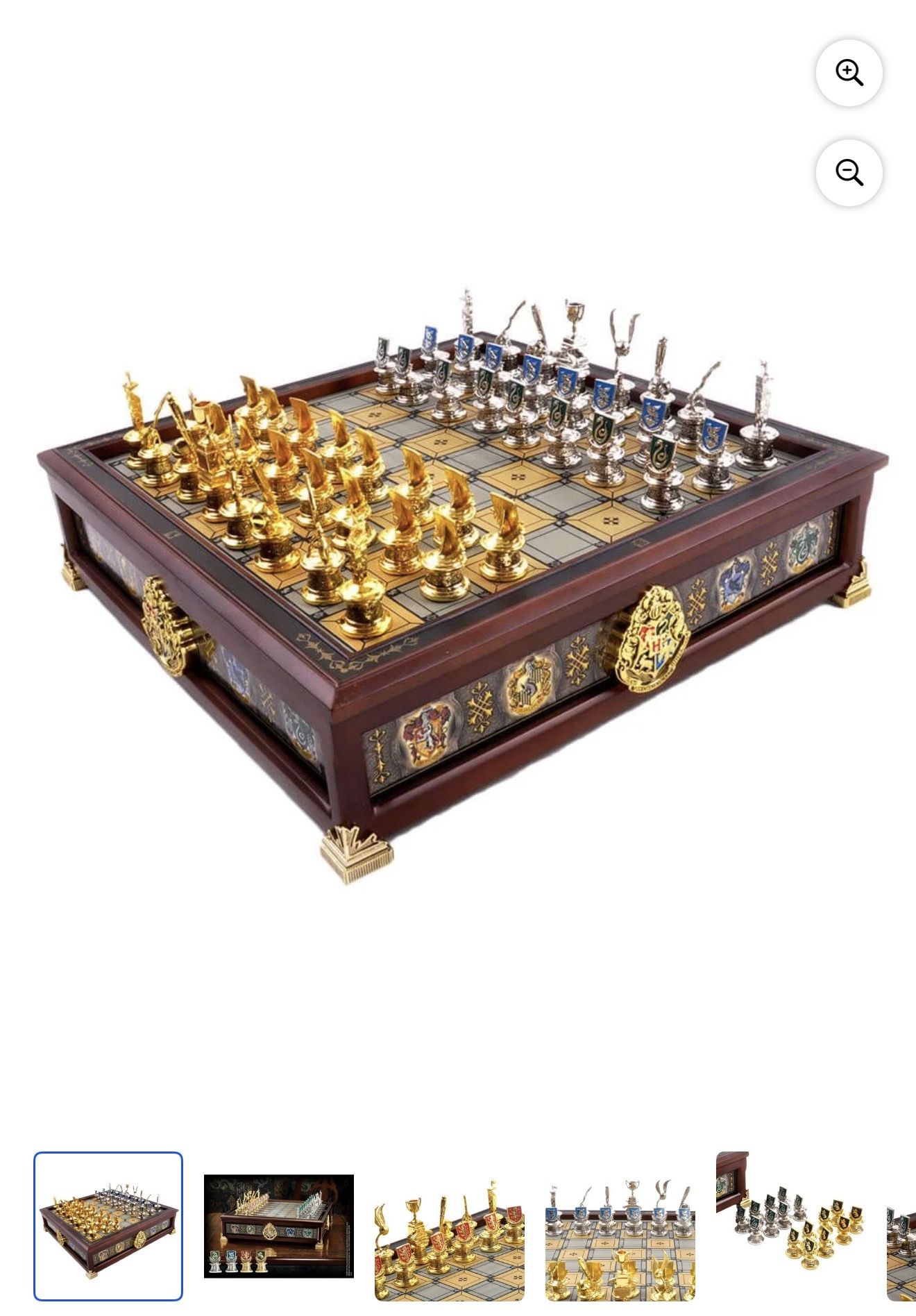 Harry Potter Gold and Silver Plated Quidditch Collector's Chess Set
