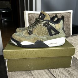 Olive Air Jordans 4 Retro 