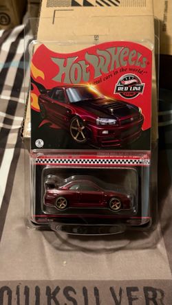 HotWheels RLC Red R34 Skyline GTR