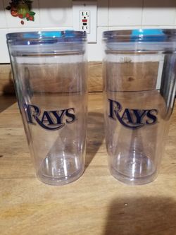2 brand new Rays cups to keep cold or hot drinks $5 each