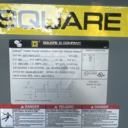 Square D transformer 220 KVA
