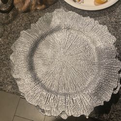 Silver Plate Decor And Glass Wine Cups
