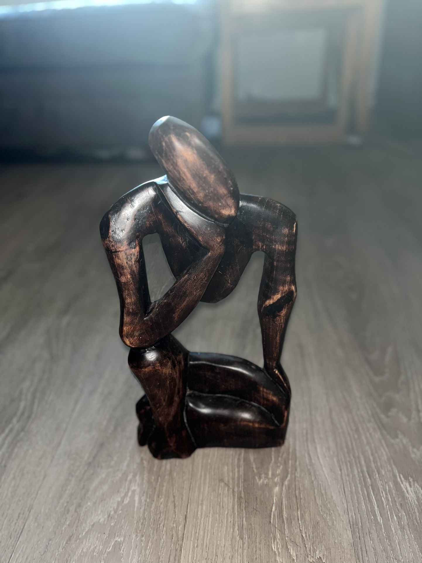 Thinking - African Wooden Statue