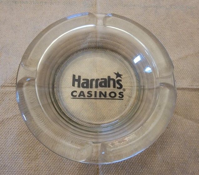 Vintage Harrah's Casino Glass Ashtray