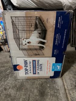 Top Paw 24" Single-Door Folding Dog Crate