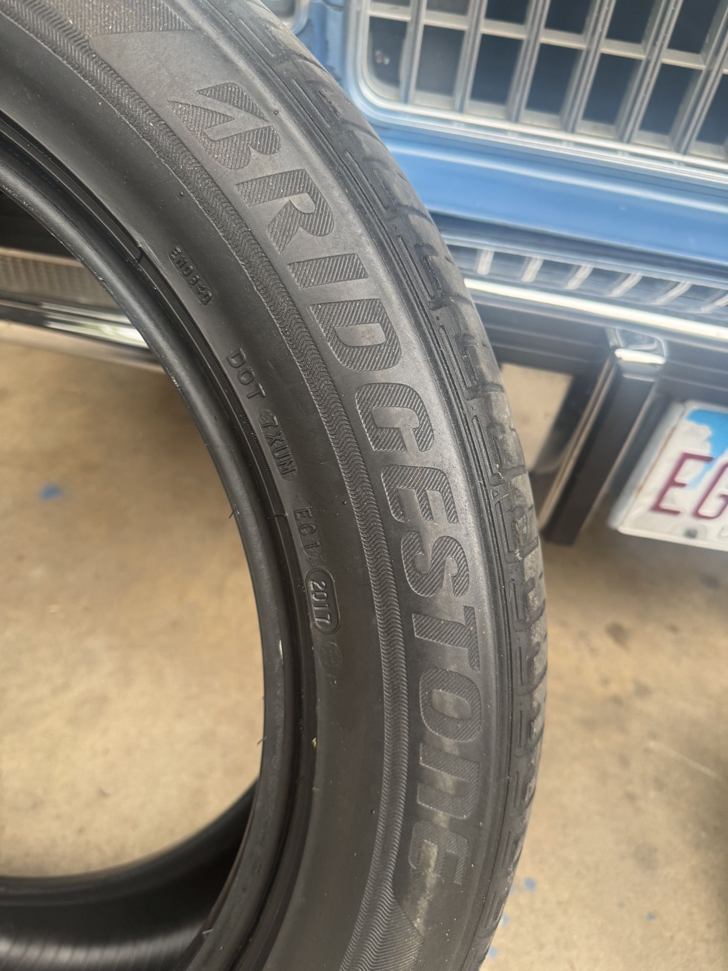 20 inch used Bridgestone tires size 265/50/R20