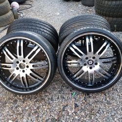 RIMS 235/30R22..5 LUGS FIT IMPALA MUSTANG NISSAN ALTIMA NISSAN MAXIMA DODGE CARAVAN GRAND MARKIS FORD RANGER 