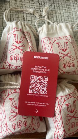 The Flow World Menstrual Cup Drawstring Pouches