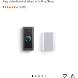 Ring Doorbell Wired With Chime and Angular Mount 