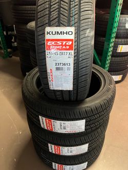 215/45/17 new Kumho tires 215/45r17 Llantas Nuevas