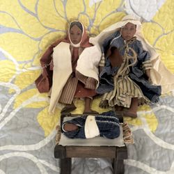 Daddy, Long Leg Dolls, Mary, Joseph, And Baby Jesus