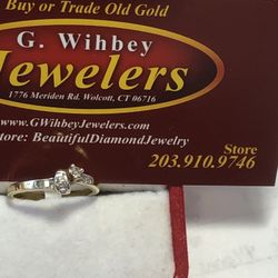 14 Kt Real Gold Not Plated Diamond Ring