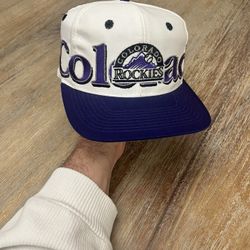  Vintage Logo 7 Colorado Rockies Wraparound SnapBack  