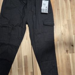 NWT Almost Famous  Black Cargo Joggers Womens Size XL
