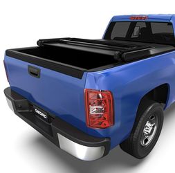 The OEDRO Advanced Soft Folding Cargo Awning fits 2007-2013 Chevy Silverado 1500 and GMC Sierra 1500 models with a 5.8-foot body length.