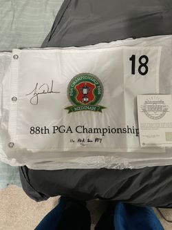 Signed Golf Flag Tiger Woods