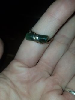 Gold plated jade avon ring