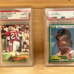 Deion Sanders Card Lot – Rookie PSA 9 + Rare PSA 10 49ers Card (Pop 3)