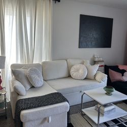 White Pull Out Couch With Storage 