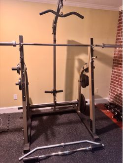 Home Gym Power Rack / Smith Machine w/ Lat Pulldown – Complete Setup