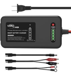 14.6V 4A LiFePO4 Battery Charger,Smart Lithium Battery Charger with 4LEDs Indicator for Cars,Motocycles,Golf Trolley,UAV,Fishing Boat and Lithium Deep