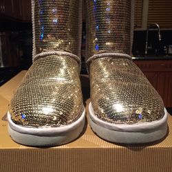 Authentic Silver Glittery UGGS