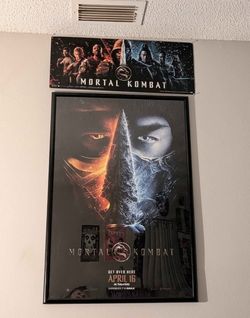 Mortal Kombat 2021 Theater poster + Marquee
FRAME UNAVAILABLE (HENCE PRICE DROP)
FIRM ON PRICE