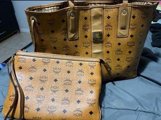 Authentic MCM tote with clutch