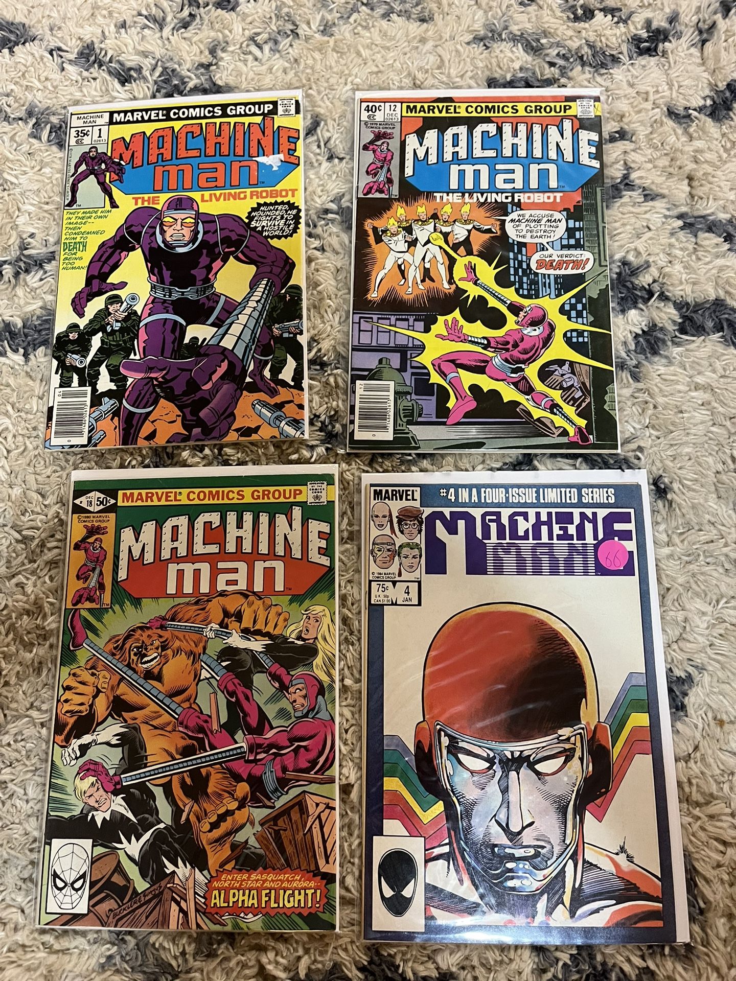 Machine Man Comic Book Collection 4 Issues Includes Premiere Issue
