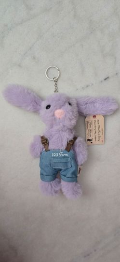 NEW purple bunny keychain