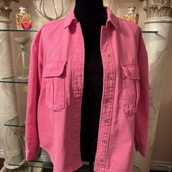 New Denim Pink Jacket New Size XS