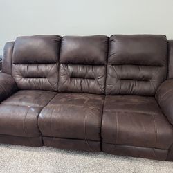 Brown Reclining Couch - $315