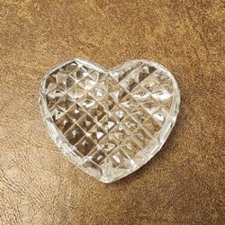 Waterford Crystal Heart-Shaped Paperweight or Hand Cooler