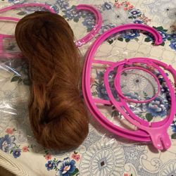Brand New Long Red Wig & 2 Wig Hangers $10