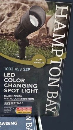 Hampton Bay 400-lumen 50W-equivalent adjustable-color landscape spotlight