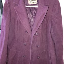 Women's Guess Burgundy Peacoat size XL