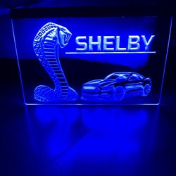 SHELBY LED NEON BLUE LIGHT SIGN 8x12