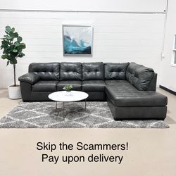 Ashley Furniture Faux Leather Sectional! 🚛 Delivery Available