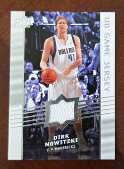 DIRK NOWITSKI GAME USED BASKETBALL CARD